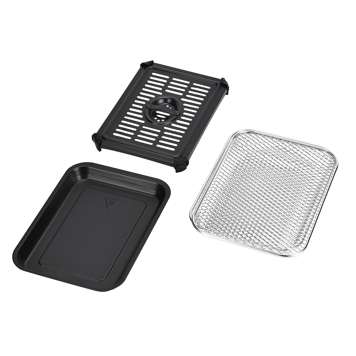 Complete Meal Solution Air Fryer - Dual Draw PLUS Shelves with Digital Touch Screen -  Air Fry, Roast, Bake, Grill, Caserole (Size 40 x31 cm) - Black