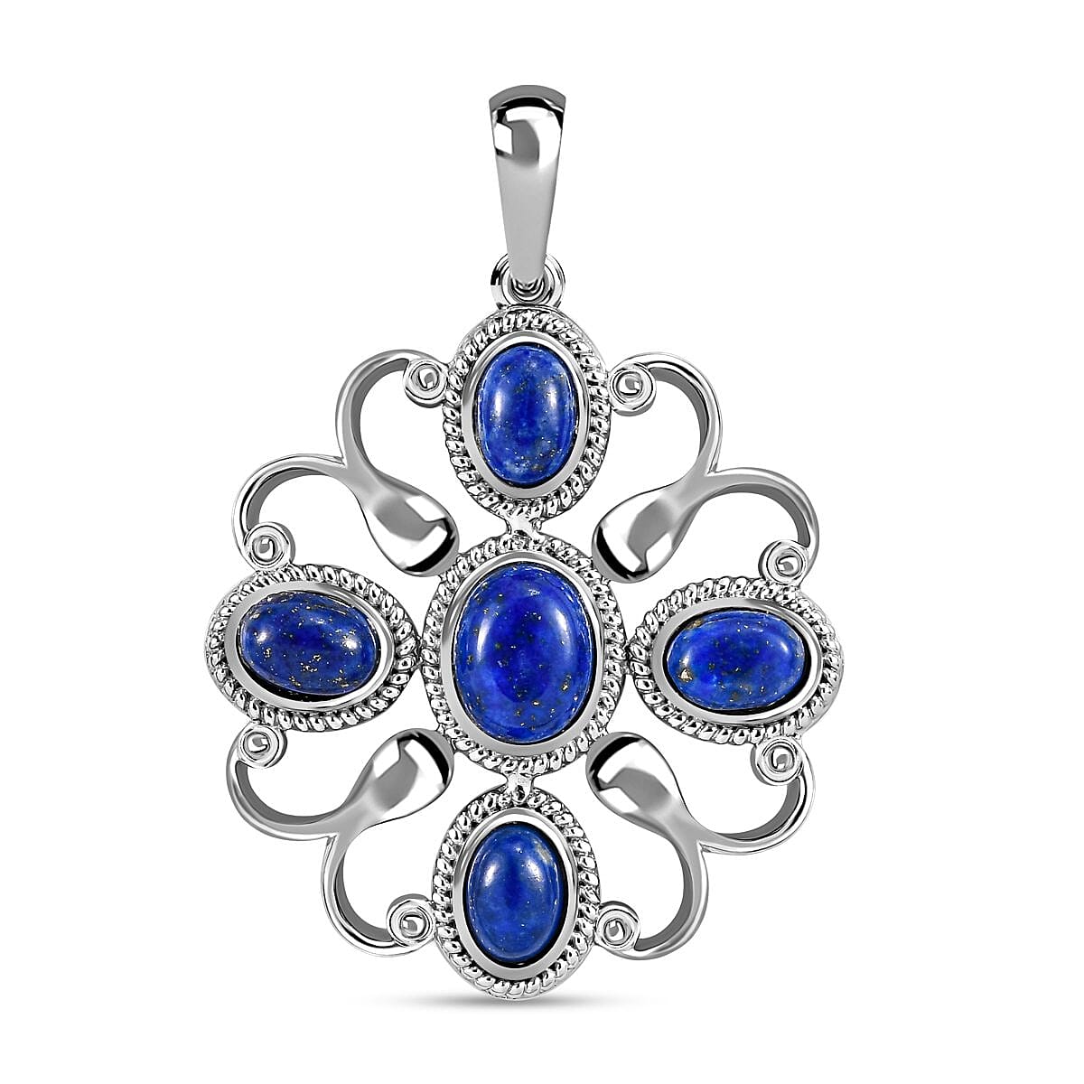lapislazuliです。 Lapis Lazuli Pendant in Stainless Steel 5.7 Ct. - 7829383 - TJC