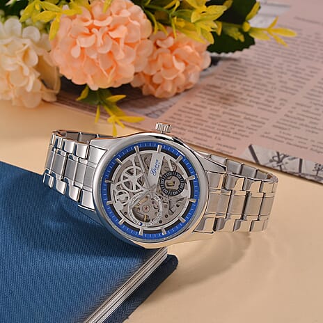 Limited Edition - Genoa Time V2  Automatic Movt, Skeleton Dial Crystal Studded Watch