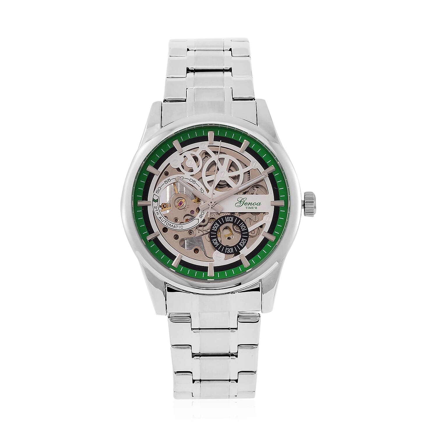 Limited Edition - Genoa Time V2 Automatic Movt, Skeleton Dial Crystal Studded Watch