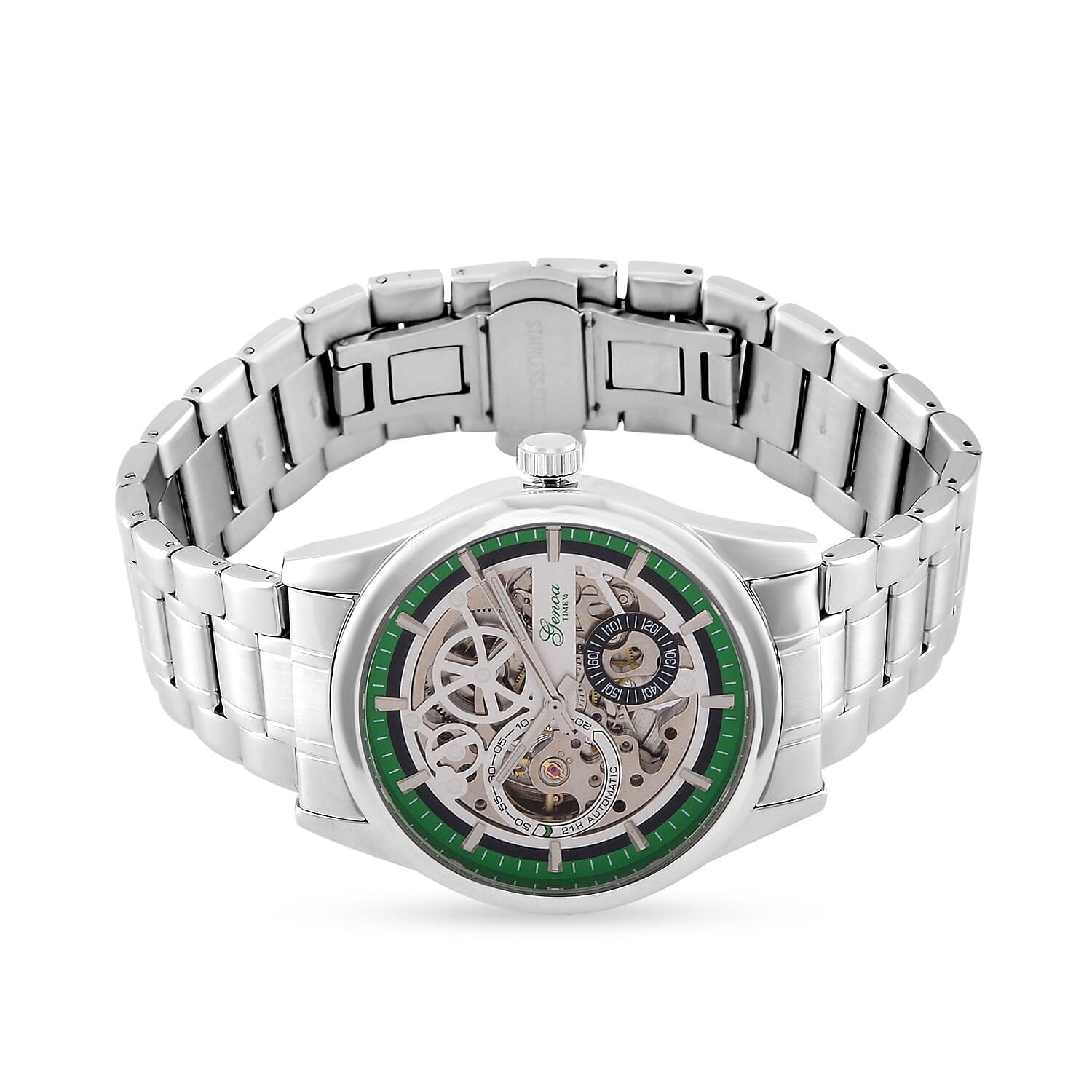 Limited Edition - Genoa Time V2 Automatic Movt, Skeleton Dial Crystal Studded Watch