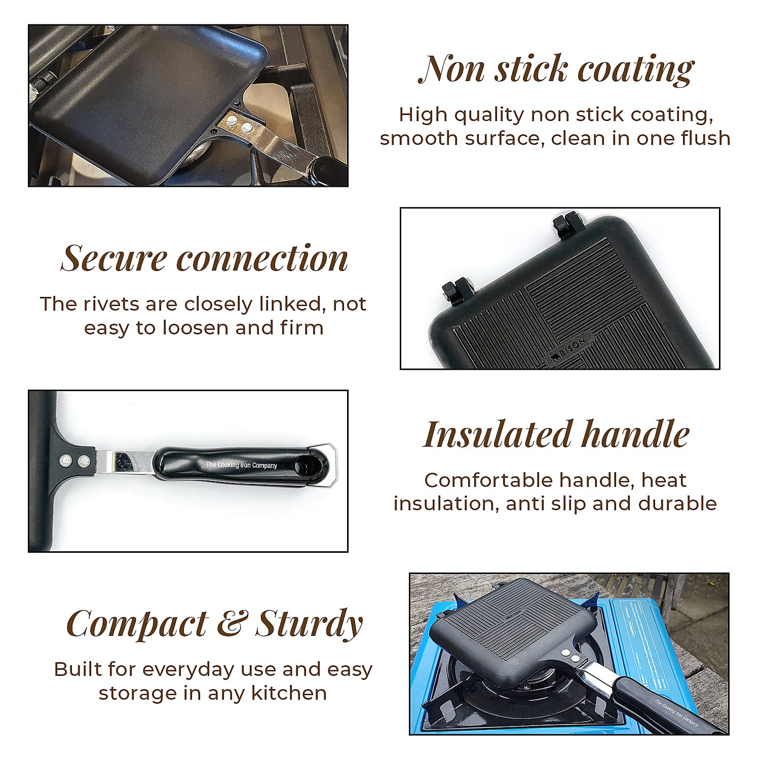 Bison Toastie Non-Stick Sandwich Maker