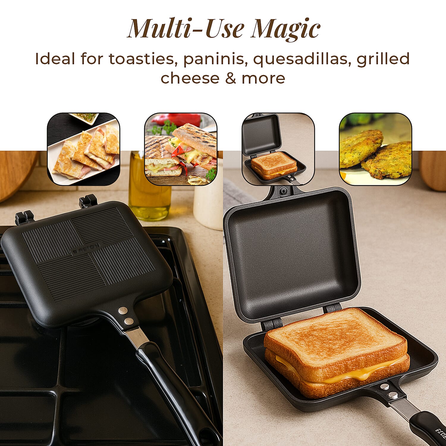Bison Toastie Non-Stick Sandwich Maker