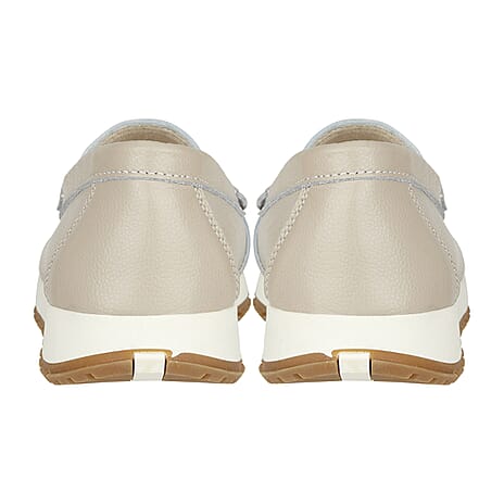 Jo - Joe Ladies Ipanema Leather Loafer Shoes (Size 8) - Smoke