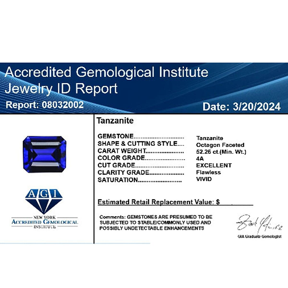 Appraised and Certified Tourmaline Loose Gemstone