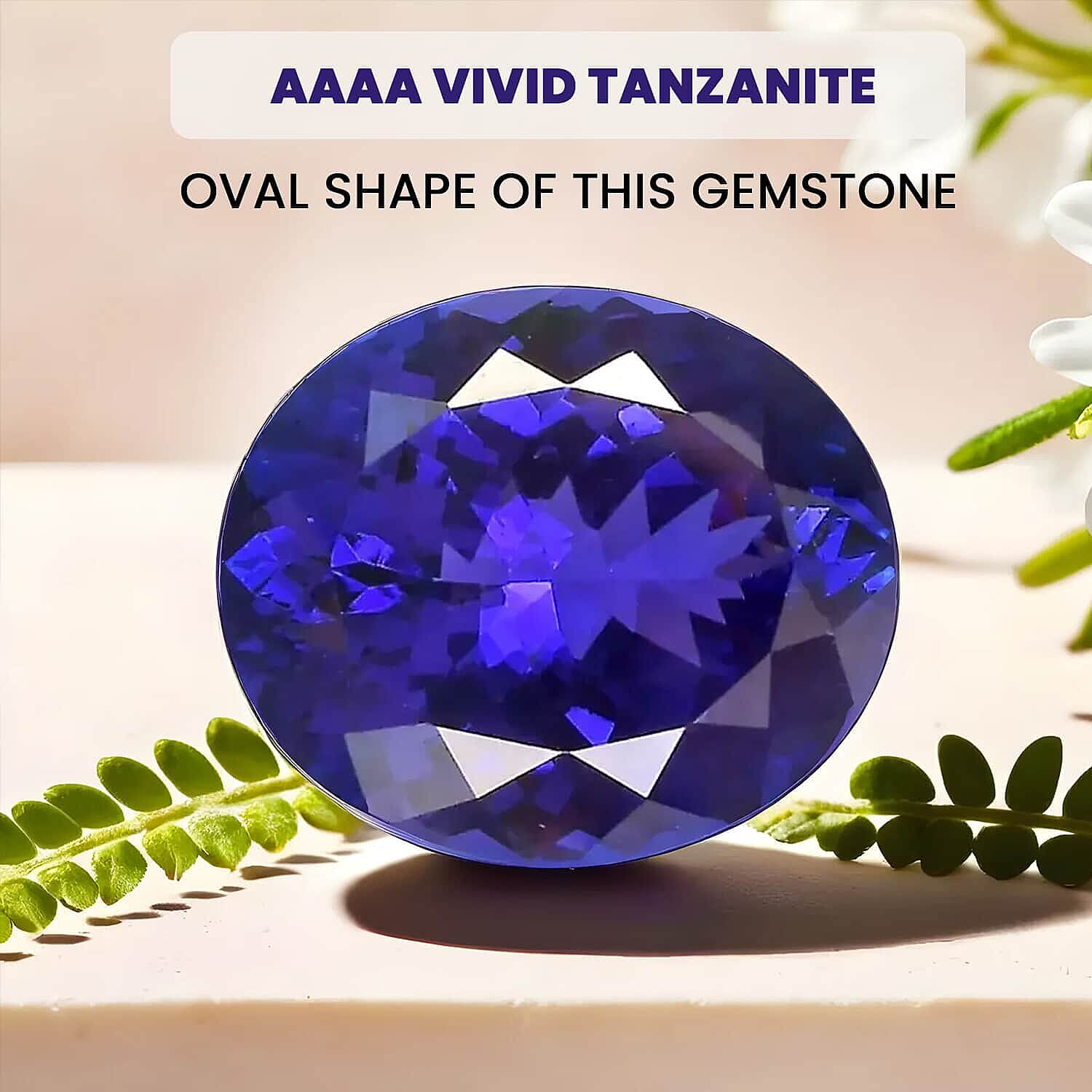 Certified and Appraised AAAA Tanzanite Loose Gemstone (Ovl Shape) 24.92 ct.