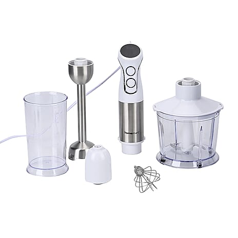 Homesmart 4-in-1 Food Processor and Blender (Power 1000W) - White