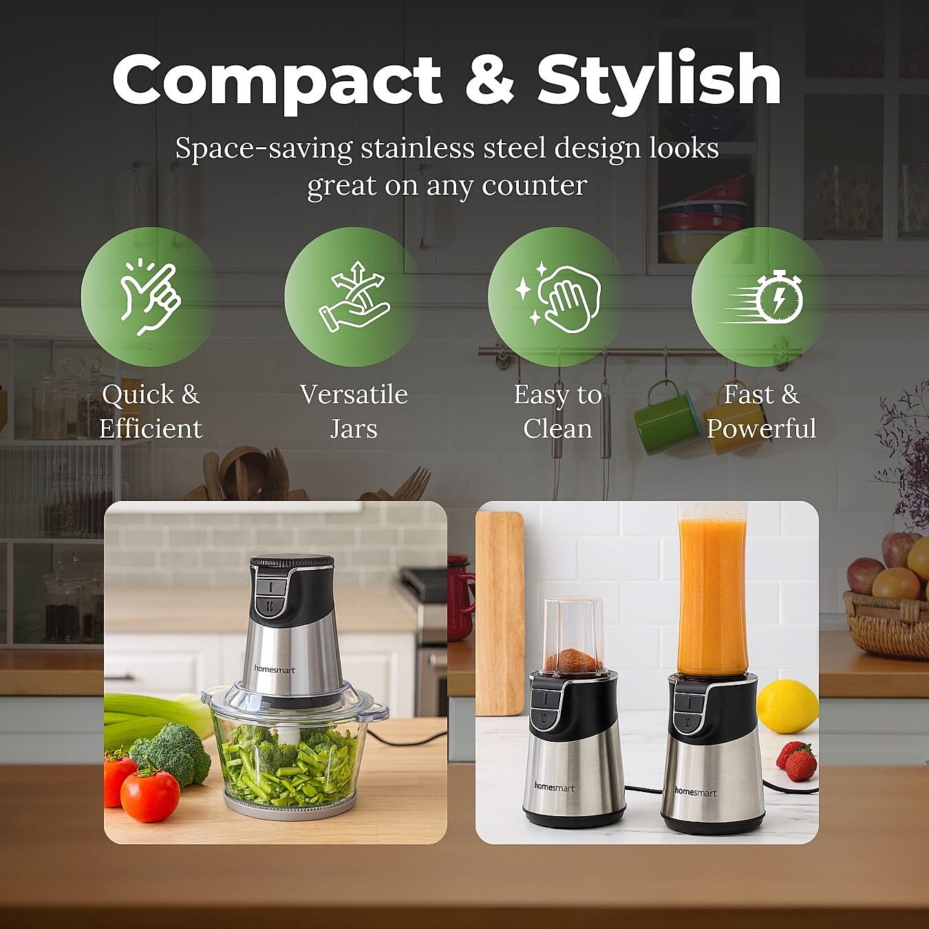 LAST IN STOCK - 4 in1 Blender, Chopper, Grinder (500w) - Black