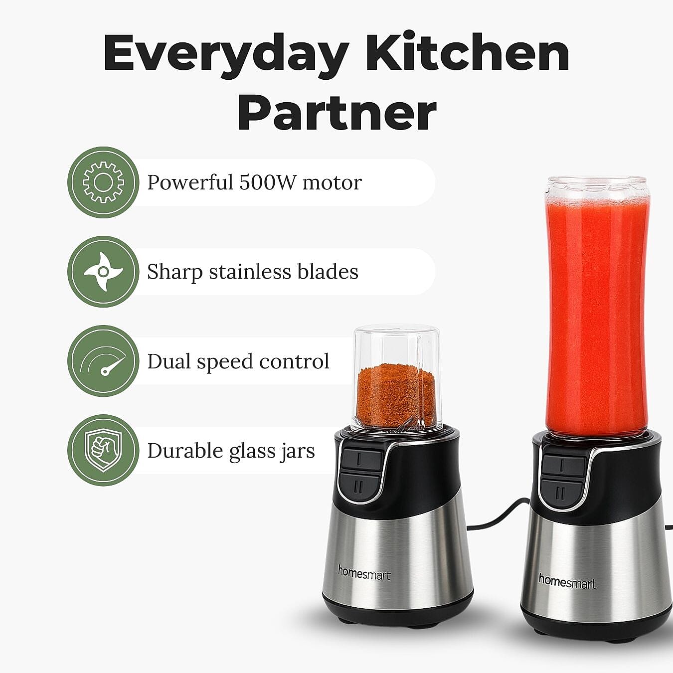 LAST IN STOCK - 4 in1 Blender, Chopper, Grinder (500w) - Black