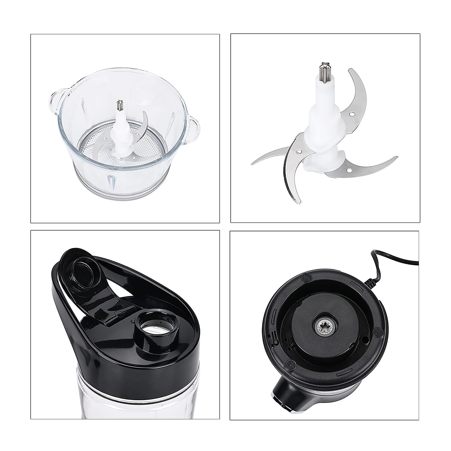 LAST IN STOCK - 4 in1 Blender, Chopper, Grinder (500w) - Black