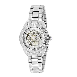 Empress Godiva Automatic Movement White Dial 10 ATM Water Resistant Ladies Watch in Stainless Steel