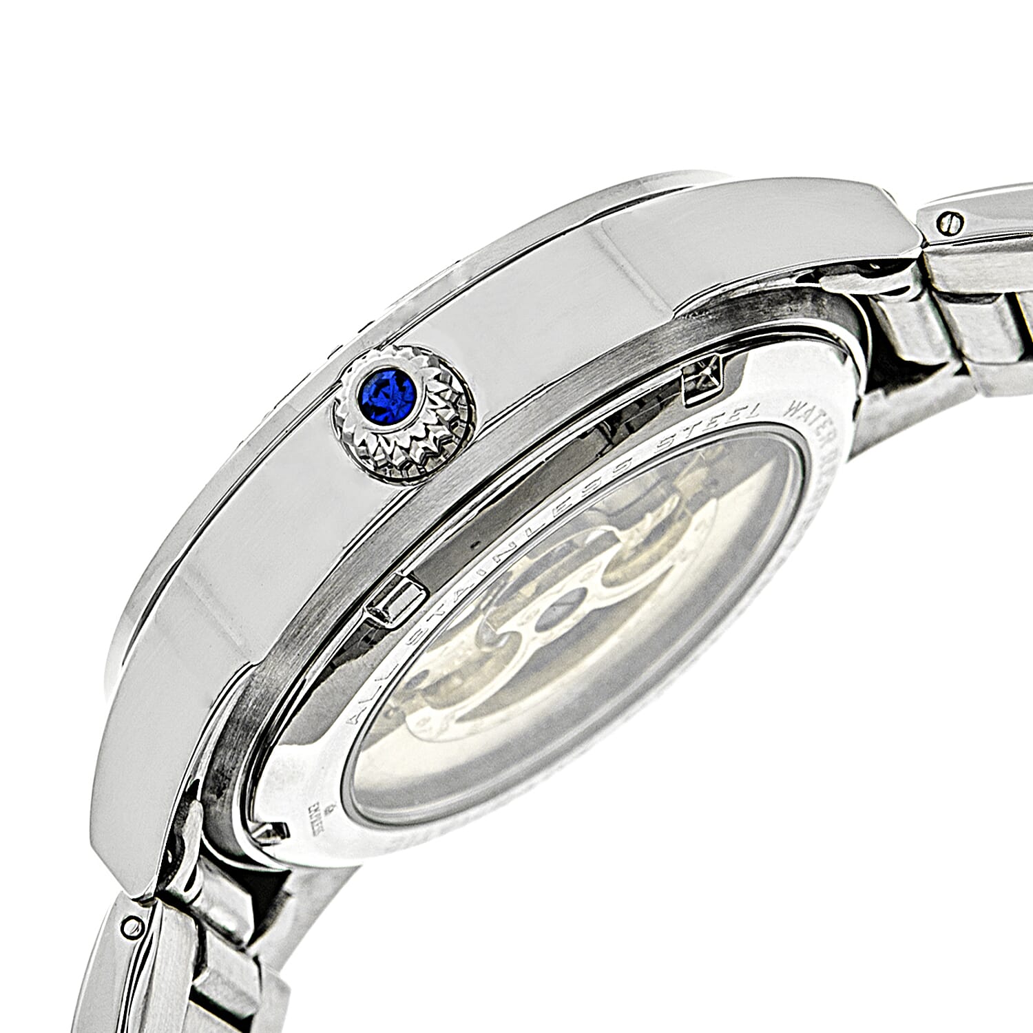 Empress Godiva Automatic Movement Black Dial 10 ATM Water Resistant Ladies Watch in Stainless Steel