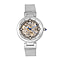 Empress Adelaide Automatic Movement White Dial 5 ATM Water Resistant Ladies Watch in Silver Tone