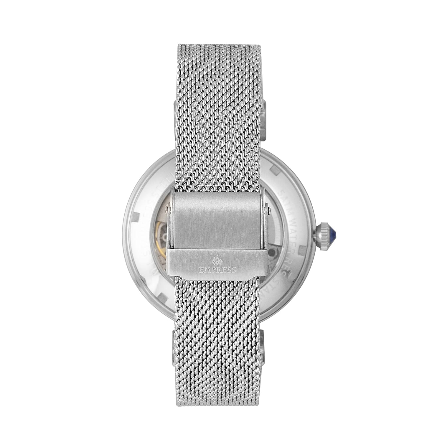 Empress Adelaide Automatic Movement White Dial 5 ATM Water Resistant Ladies Watch in Silver Tone