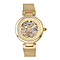Empress Adelaide Automatic Movement White Dial 5 ATM Water Resistant Ladies Watch in Yellow Gold Tone