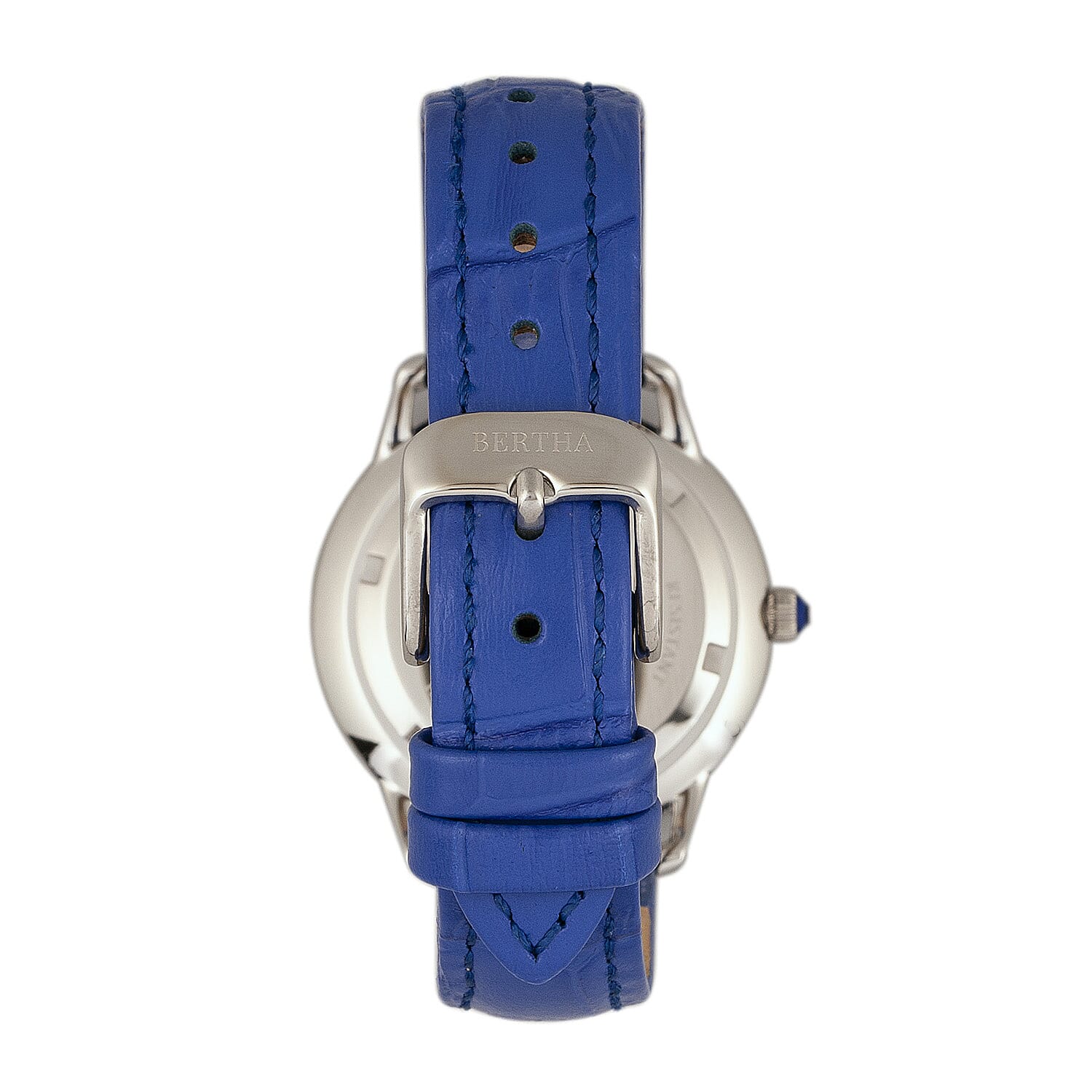 Bertha Abby Womens Watch in Blue Genuine Leather Strap