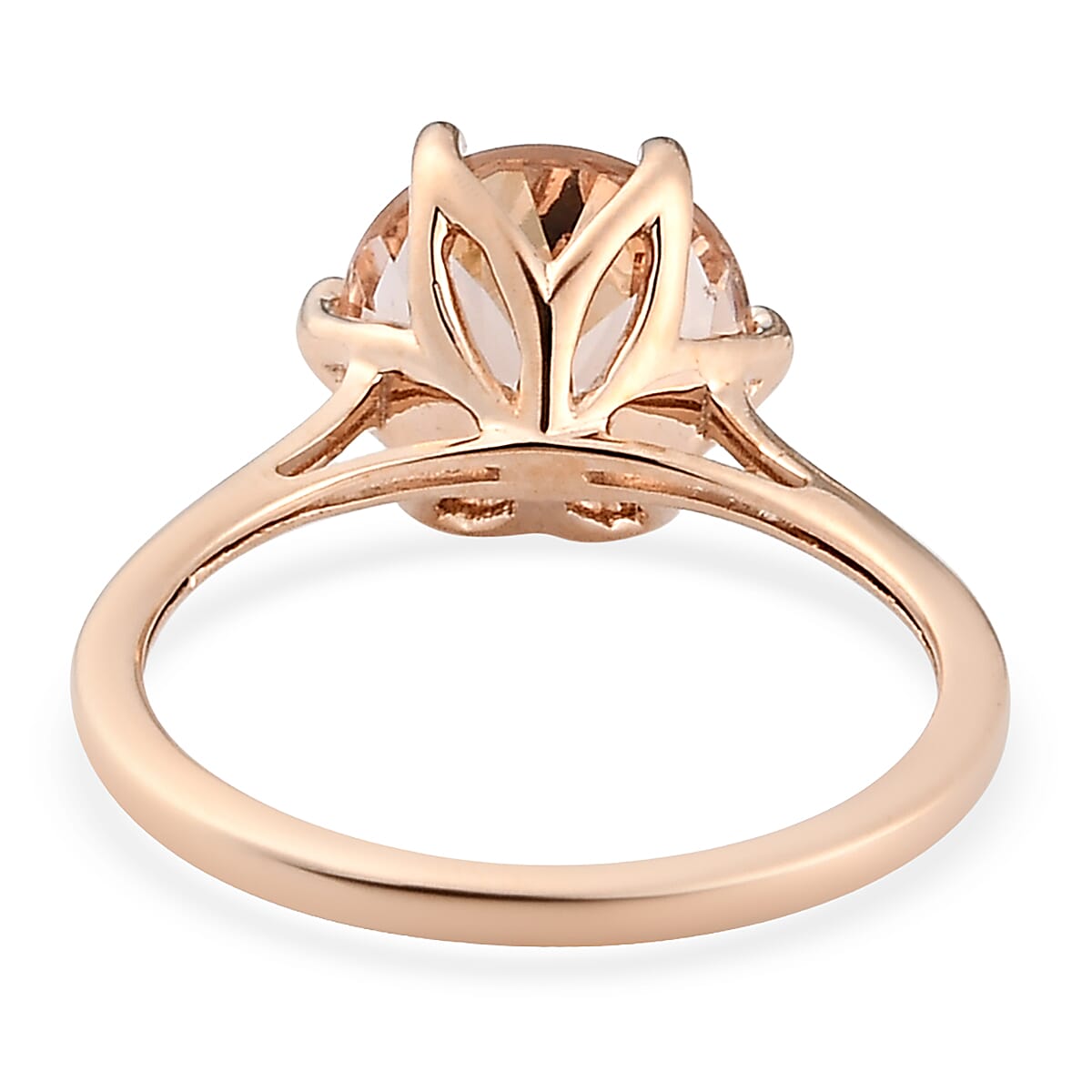 NY Close Out 14K Rose Gold AAA Morganite Solitaire Ring 2.34 Ct.