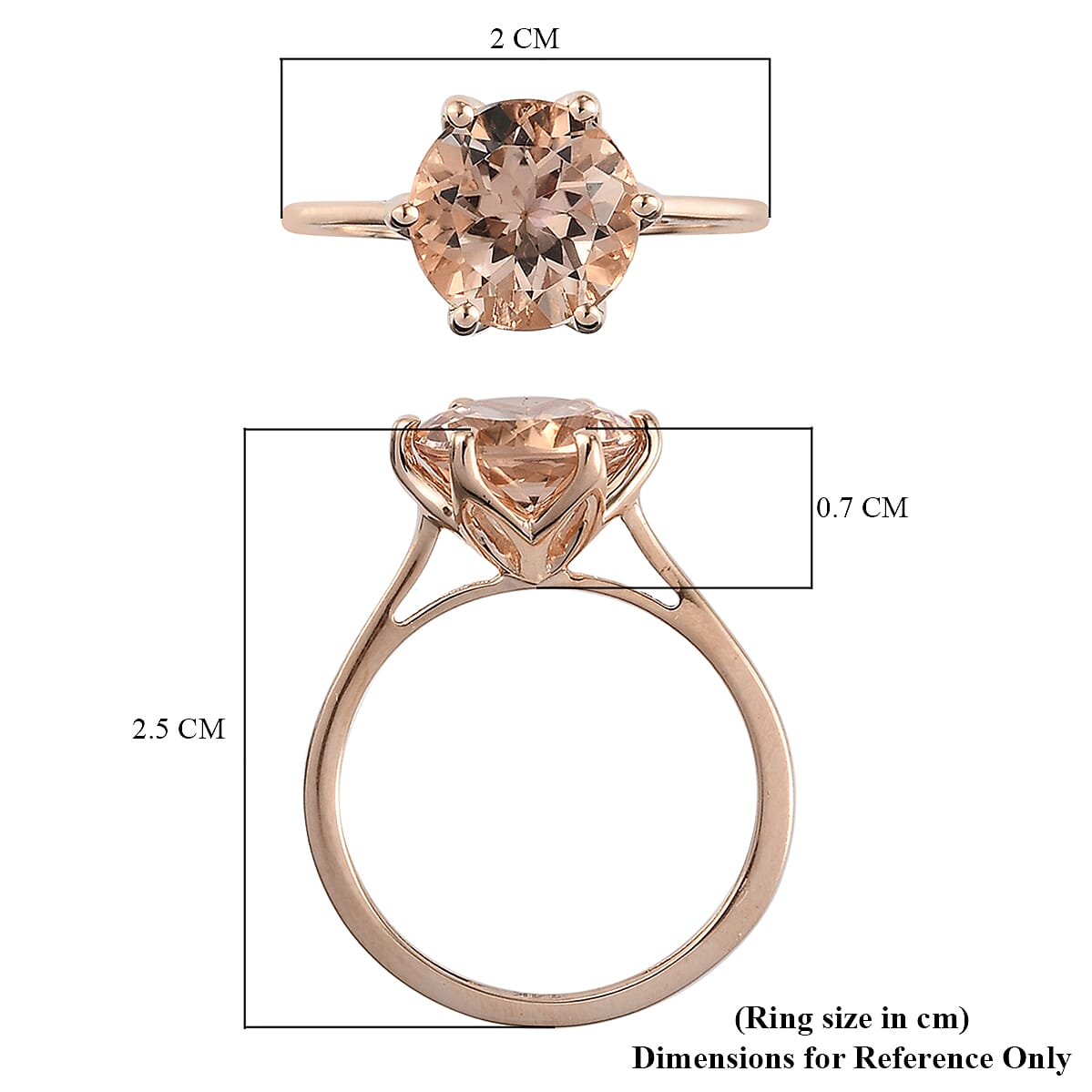 NY Close Out 14K Rose Gold AAA Morganite Solitaire Ring 2.34 Ct.