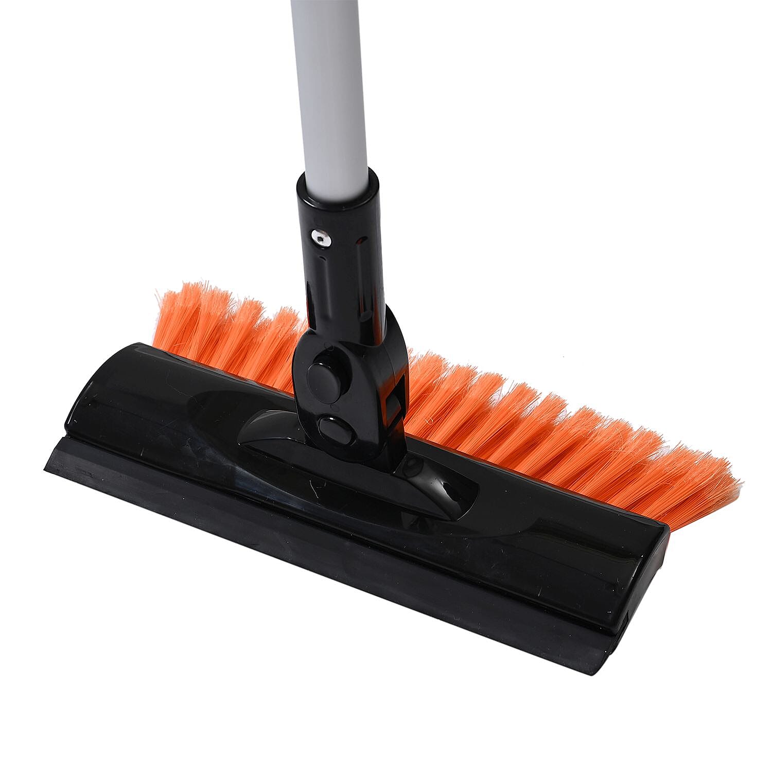Retractable Snow Brush and Ice scraper with Extendable handle from 80 to 114 cm - Orange - Black