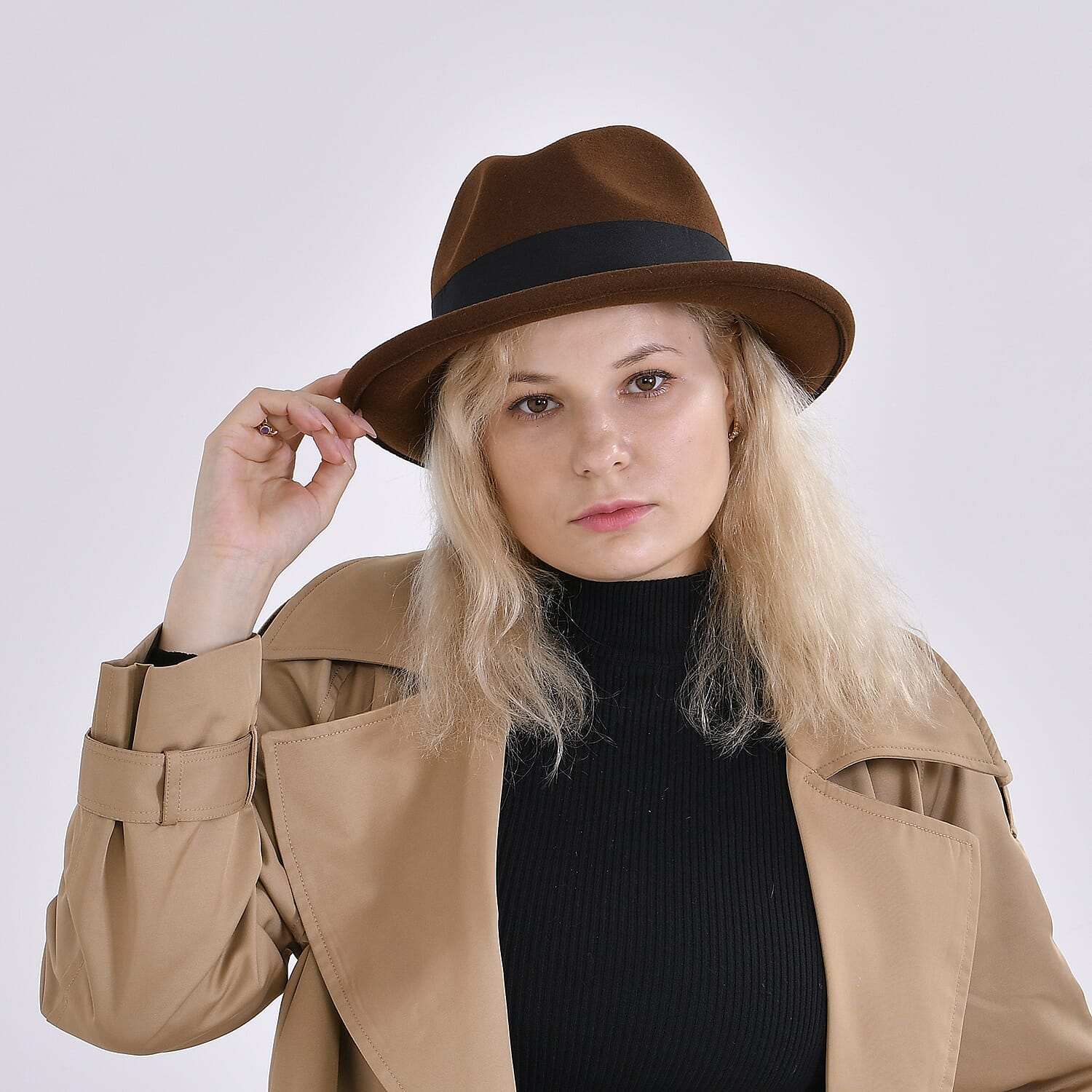 Fedora Hat - Size 58cm One Size Color - Dark Brown