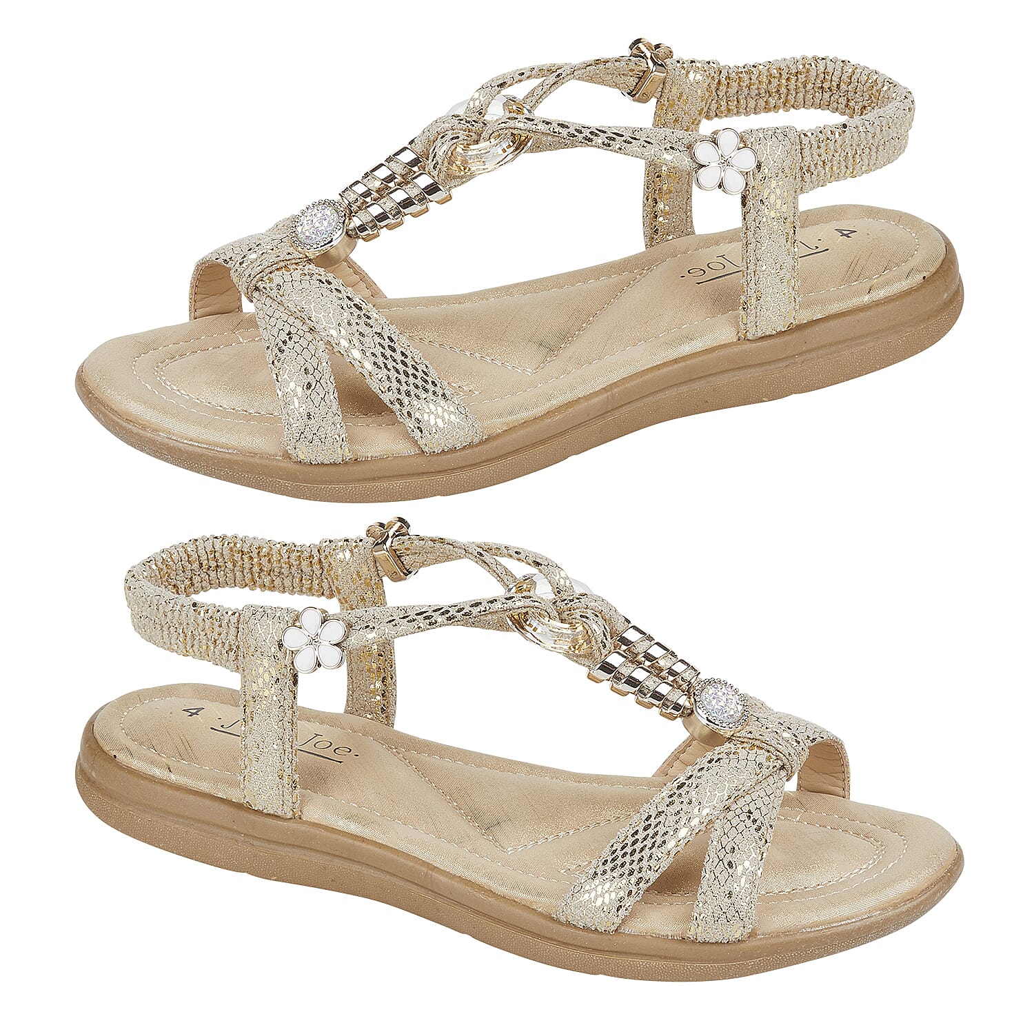 Jo & Joe Ladies Sandal (Size 4) - Gold