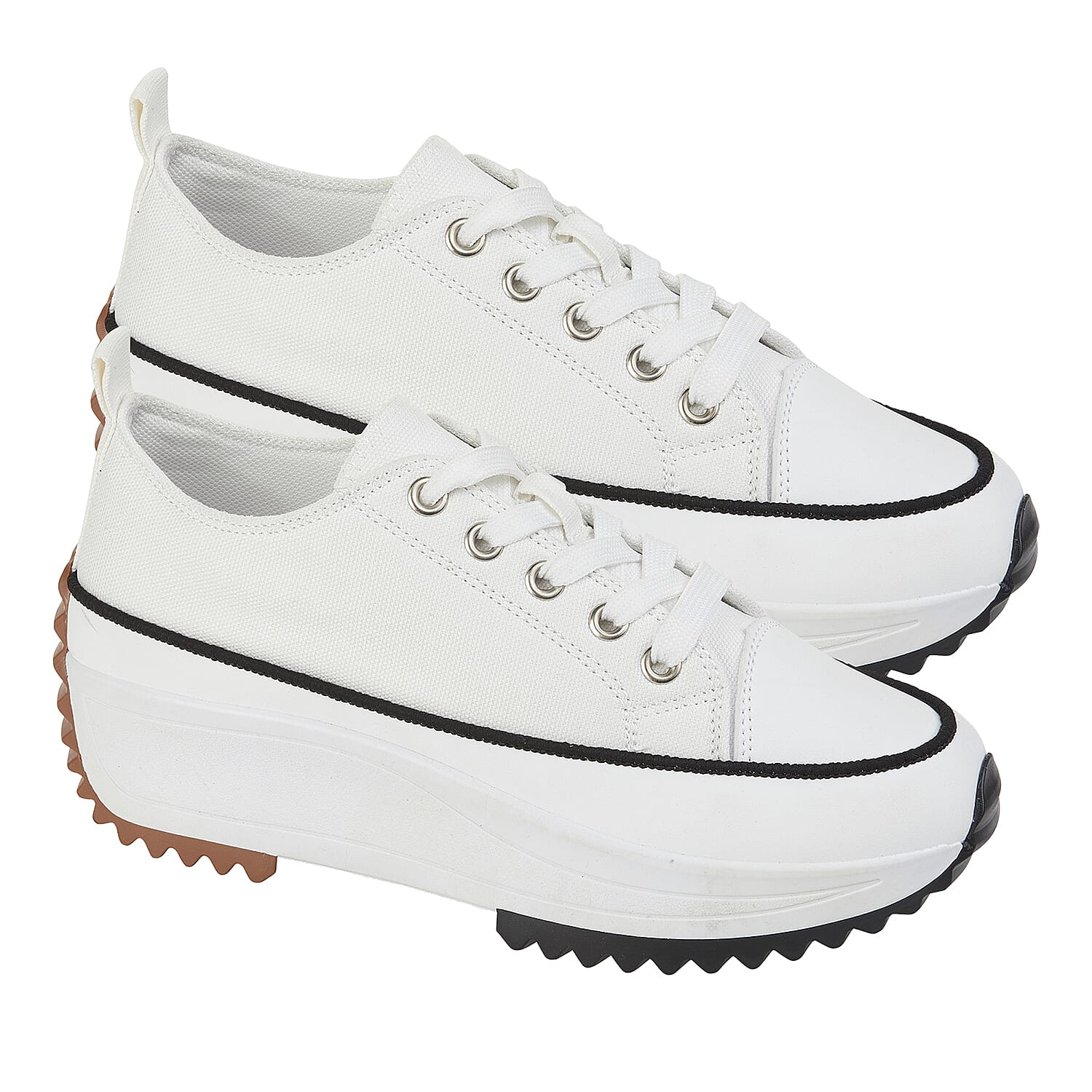 Platform canvas trainers hotsell