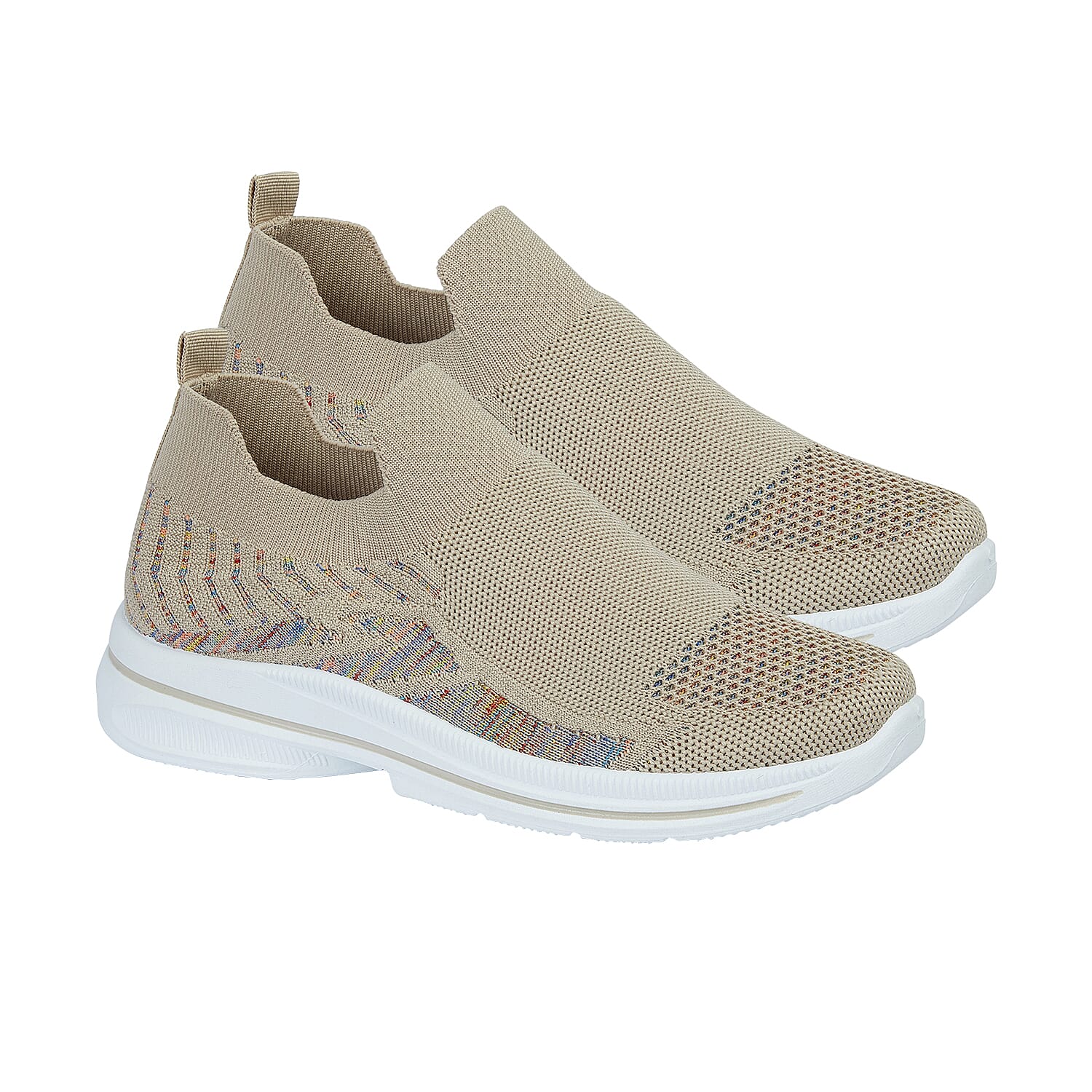 Urban Jacks Appletini Womens Sock Trainer (Size 4) - Beige