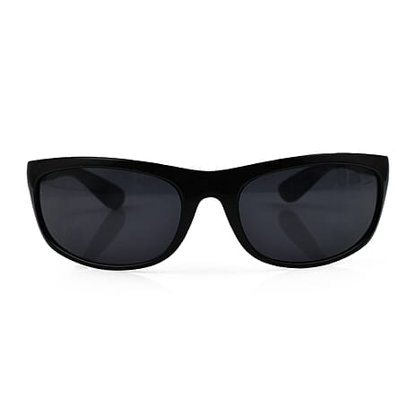 SUNMATE Unisex Wrap Sunglasses - Black