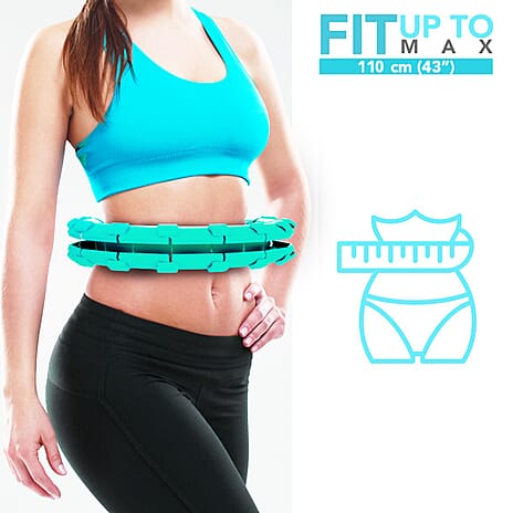 Weighted Hula Hoop - 360 Rotation - Adjustable Size - Green