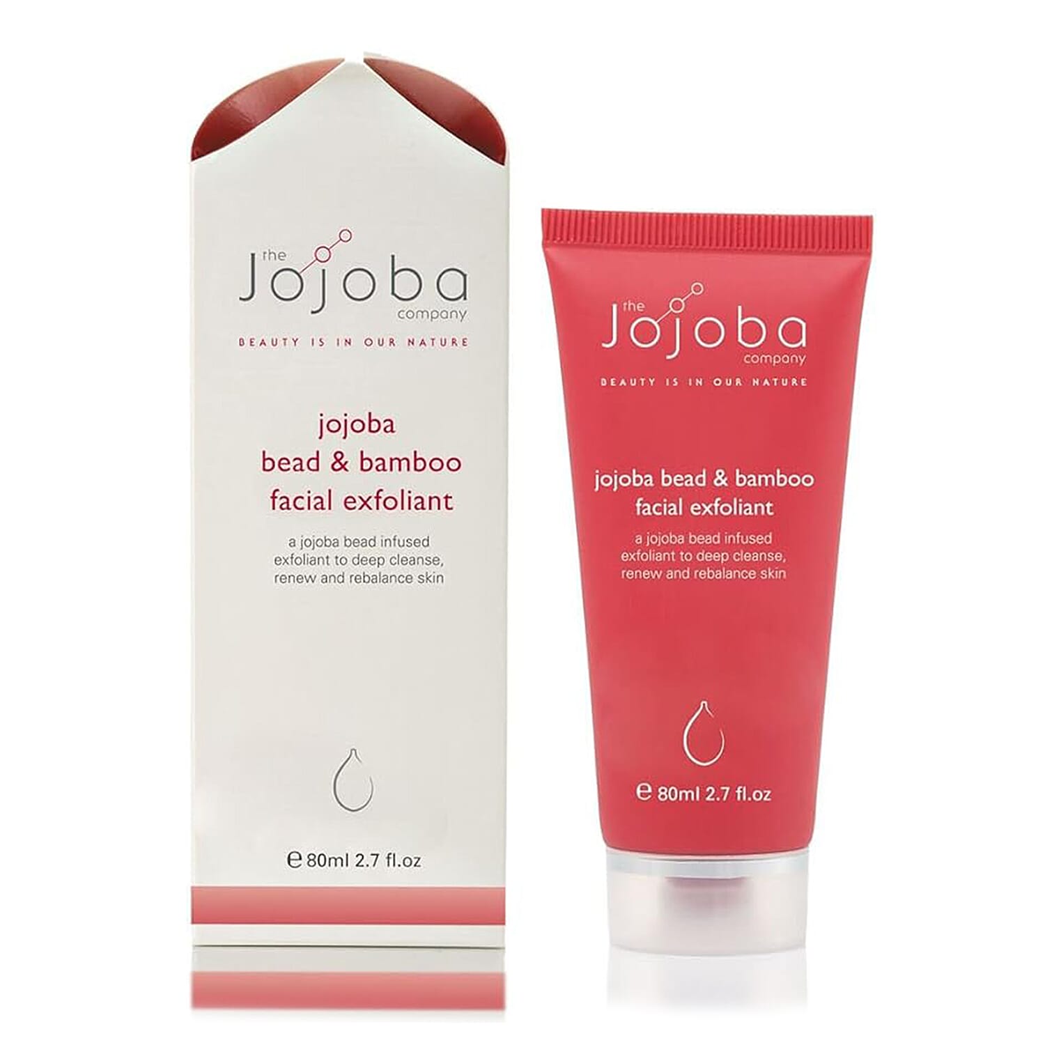 Jojoba Bead and Bamboo Facial Exfoliant 80ml & Hydrating Day Cream 85ml Bundle