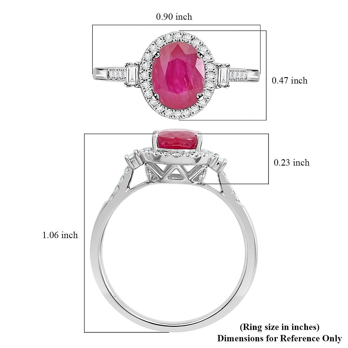 Rhapsody  950 Platinum  AAAA  Mozambique Ruby   White Diamond  VS Ring 2.49 ct,  Platinum Wt. 5.85 Gms  2.490  Ct.