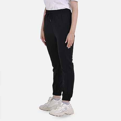 La Marey Elasticated Waist Joggers - Black