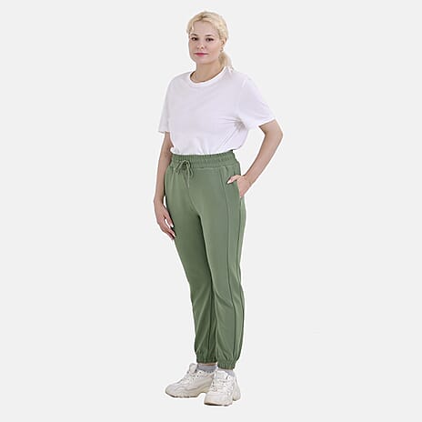 La Marey Elastic Waist Trouser (Size M) - Green