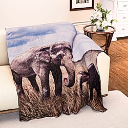 Digital Printed Flannel Blanket with Tiger Pattern