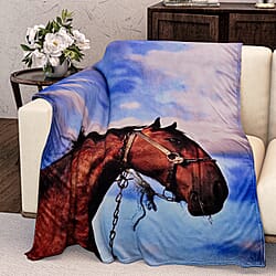 Digital Printed Flannel Blanket with Tiger Pattern