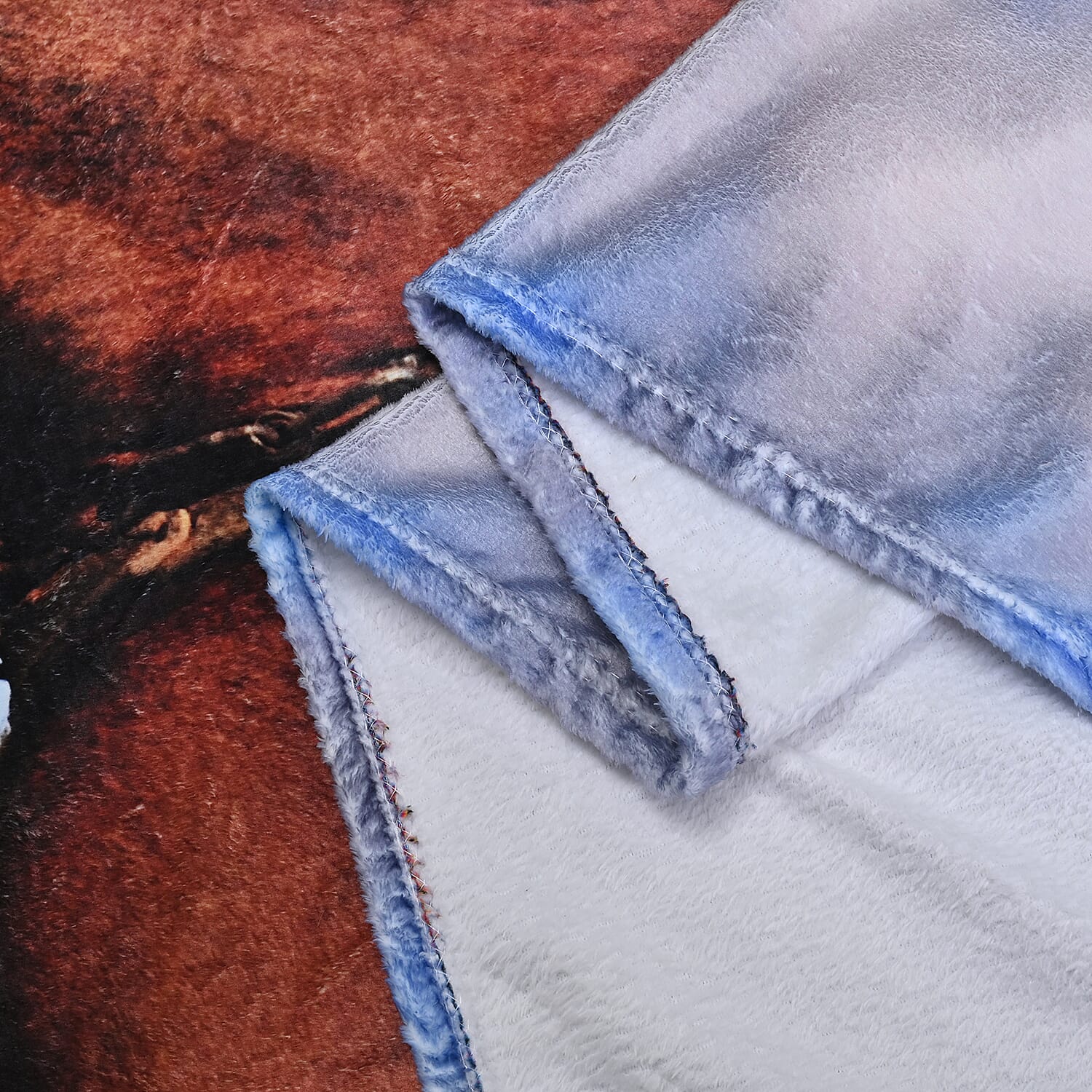 Polyester Digital Blanket (Size 150x1 cm) - Brown & Brown