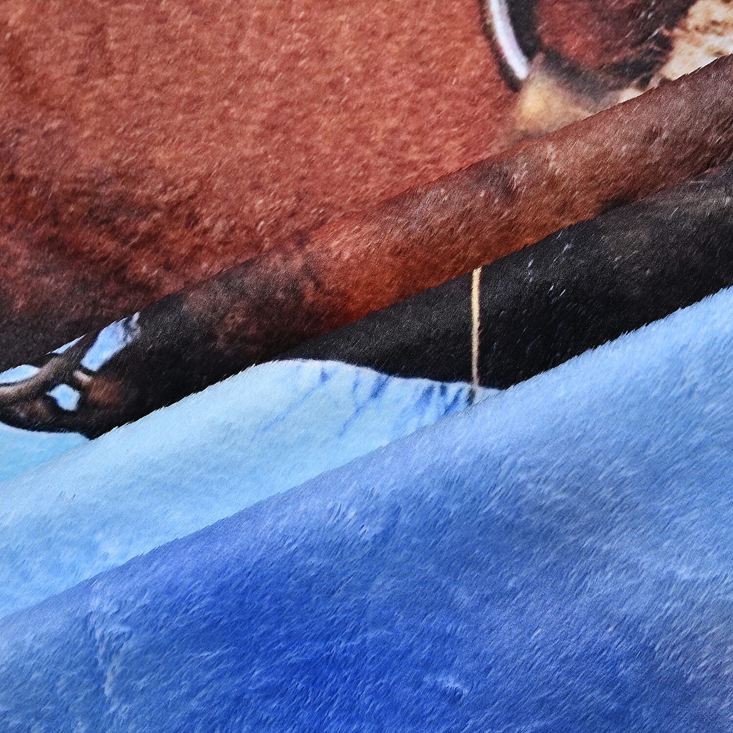 Polyester Digital Blanket (Size 150x1 cm) - Brown & Brown