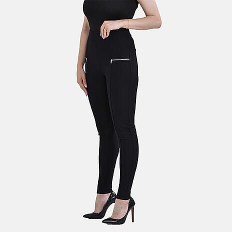 La Marey Pantone Trousers with Zipper (Size XL) - Black