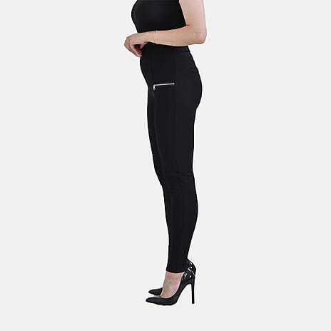 La Marey Pantone Trousers with Zipper (Size XL) - Black