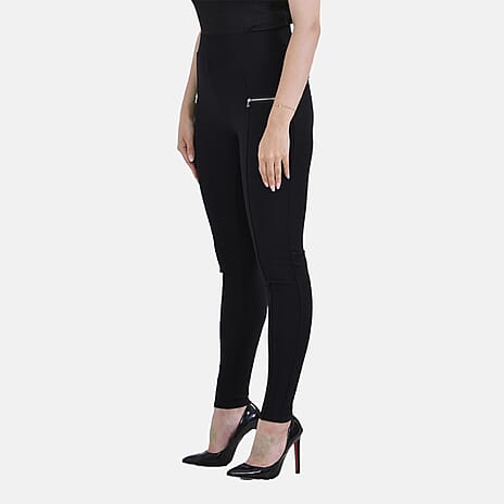 La Marey Pantone Trousers with Zipper (Size XL) - Black