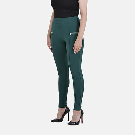 La Marey Pantone Trousers with Zipper (Size L) - Green