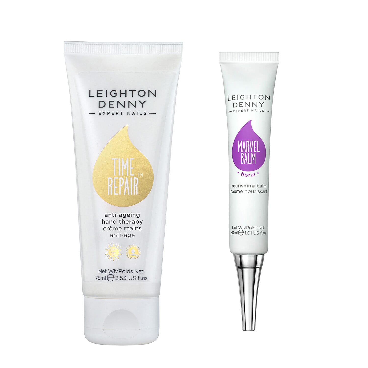 Leighton Denny Hydration & Protection Duo (Incl. Marvel Balm Mint - 30ml & Time Repair - 75ml)