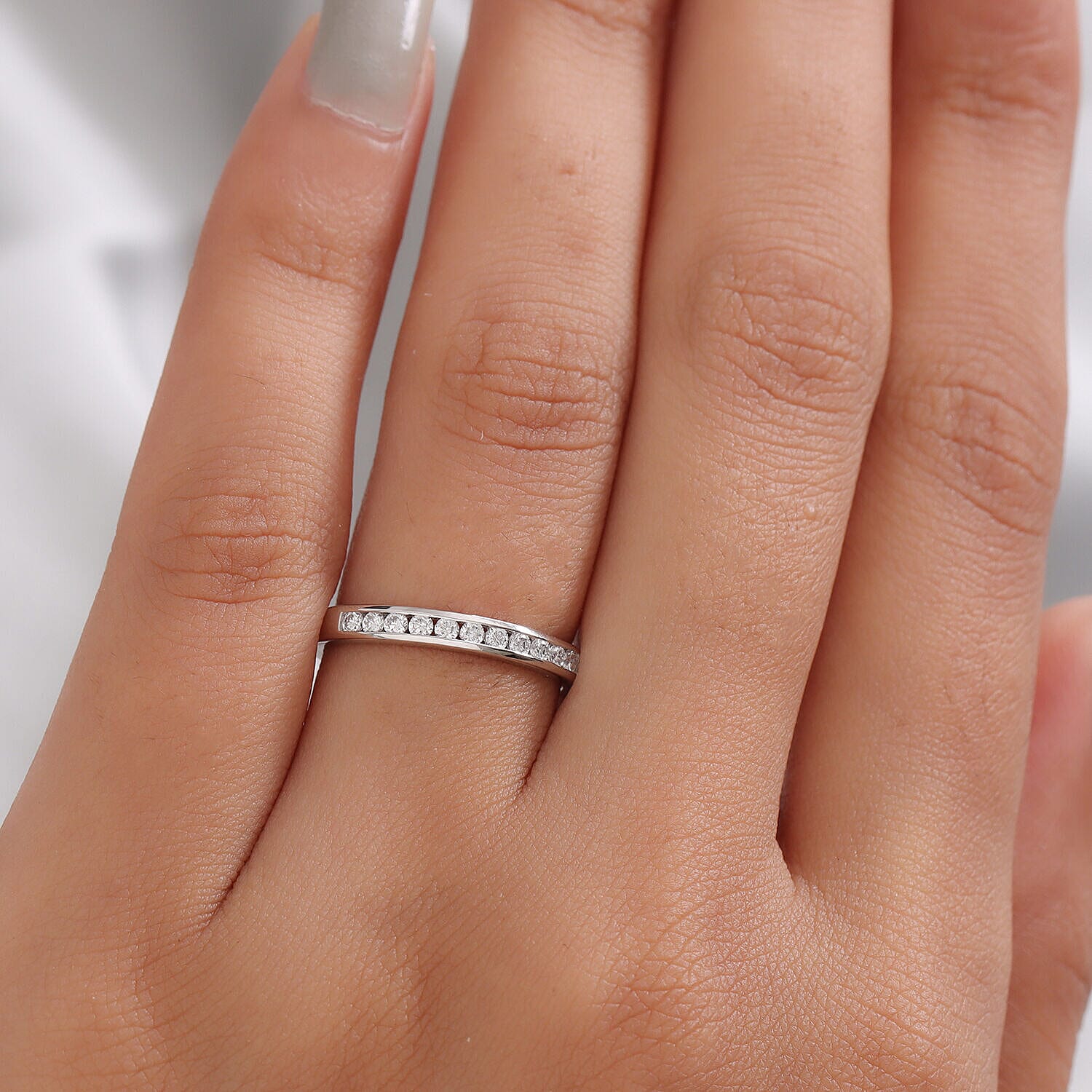 RHAPSODY 950 Platinum IGI Certified Diamond (VS-E-F) Ring 0.25 Ct.