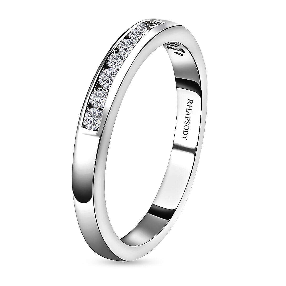 RHAPSODY 950 Platinum IGI Certified Diamond (VS-E-F) Ring 0.25 Ct.