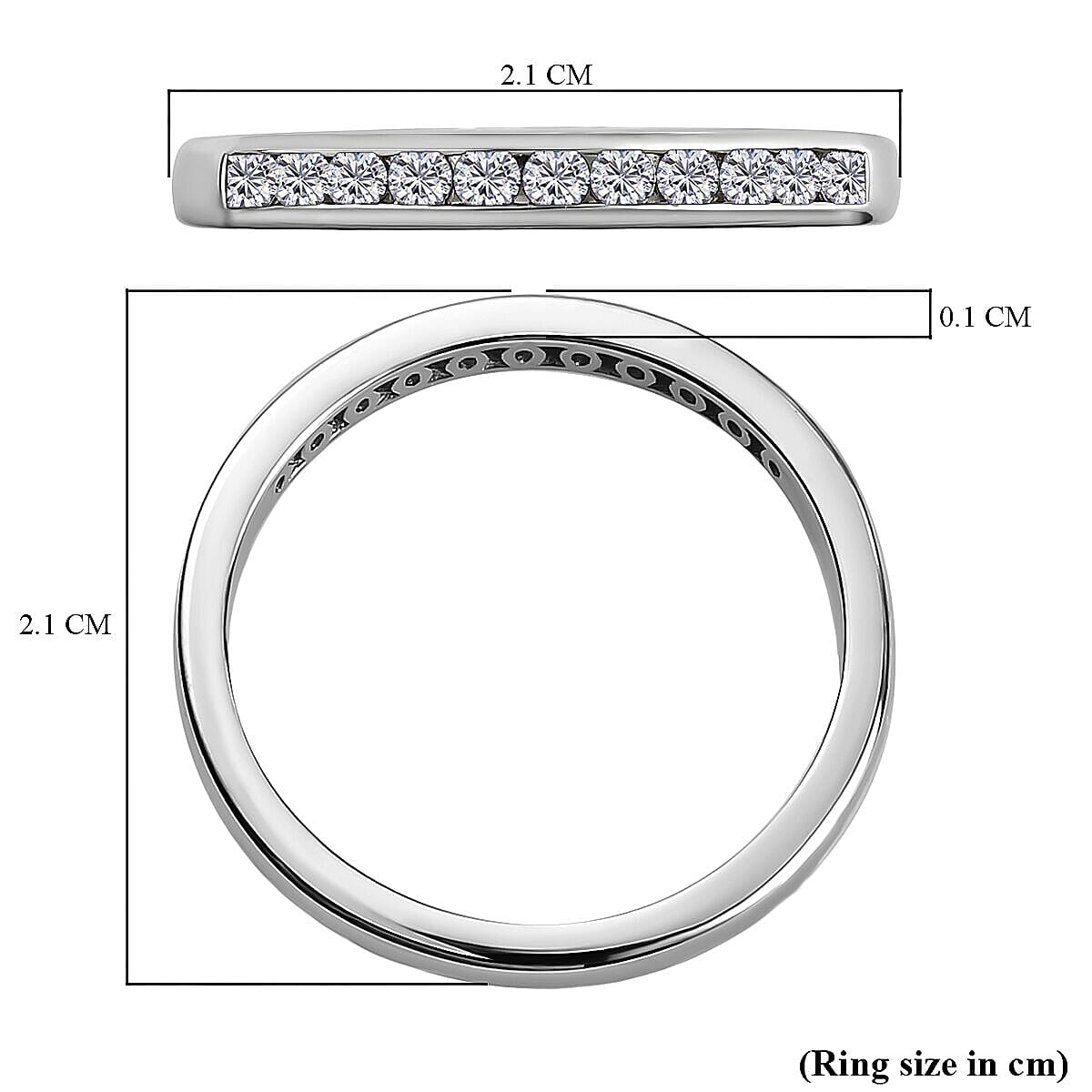 RHAPSODY 950 Platinum IGI Certified Diamond (VS-E-F) Ring 0.25 Ct.