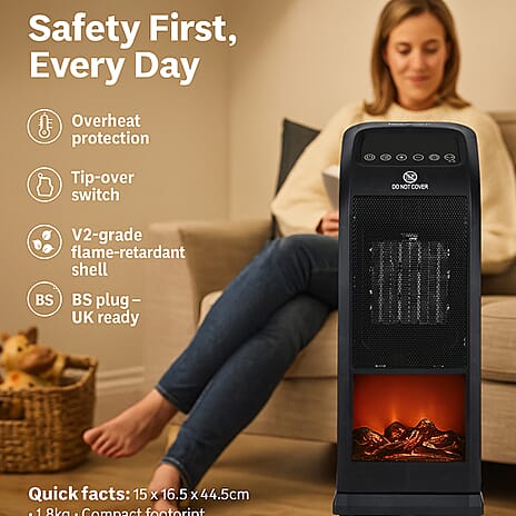 Ceramic Heater with Remote Control (Power 1800W) - Black