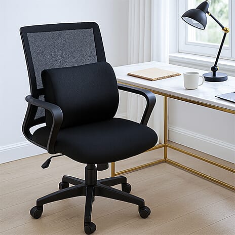 Lumbar Support Cushion For Chair - Ergonomic design seat cushion with High-density Memory Foam (Size 34x32x12cm)