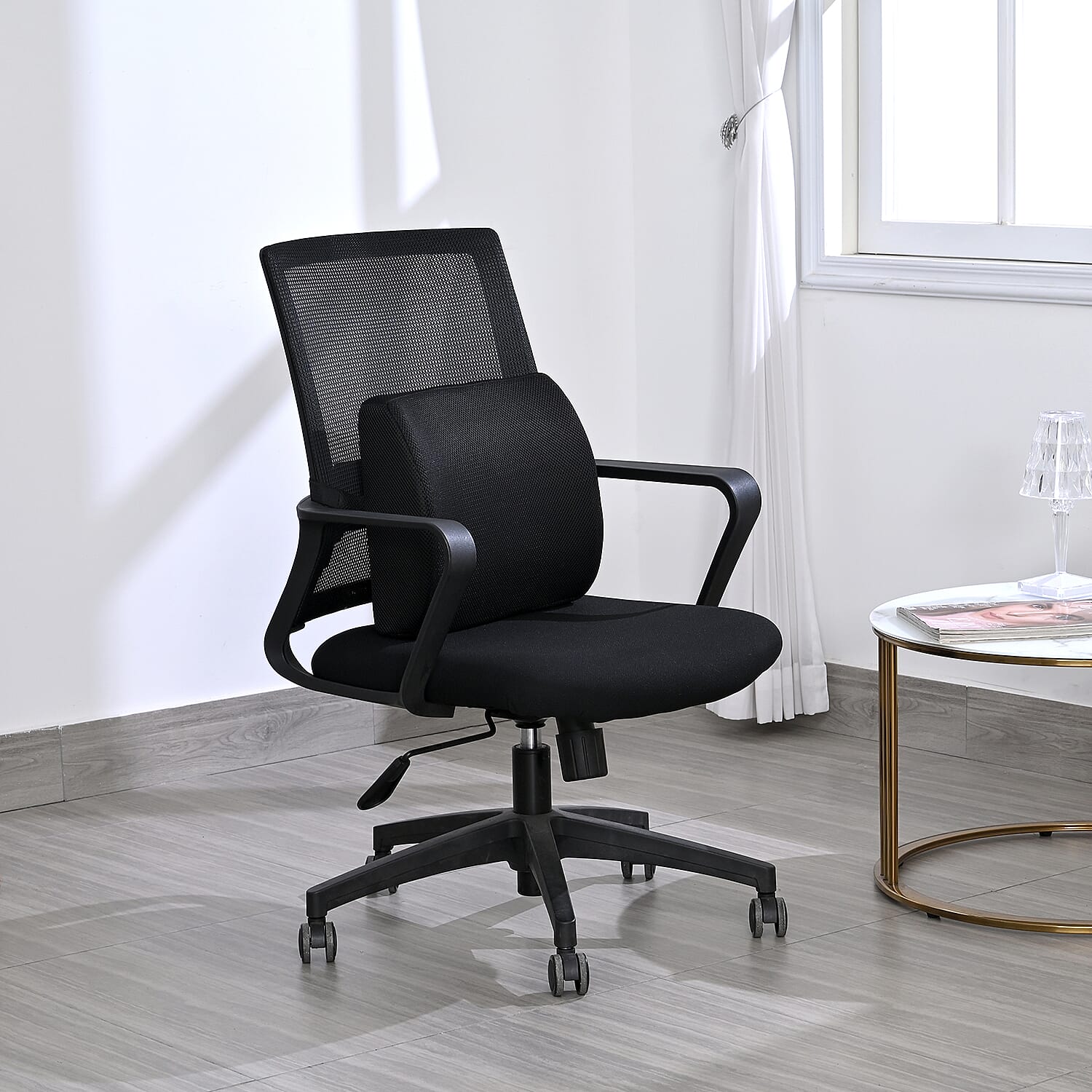 Lumbar Support Cushion For Chair - Ergonomic design seat cushion with High-density Memory Foam (Size 34x32x12cm)