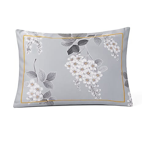 Floral Patterned Set of 3 Pcs Quilt and Cover