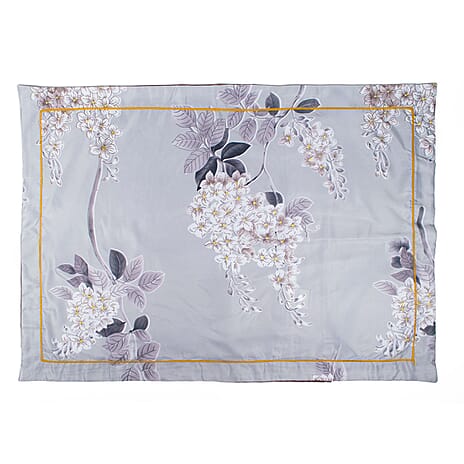 Floral Patterned Set of 3 Pcs Quilt and Cover